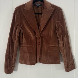 Signature by Larry Levine Tan Velvet Blazer